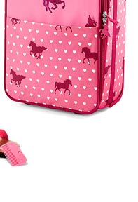 Dětský kufr na kolečkách růžový