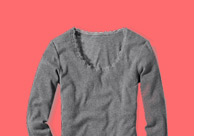 Tričko z žebrované pleteniny s biobavlnou, šedé s melírem