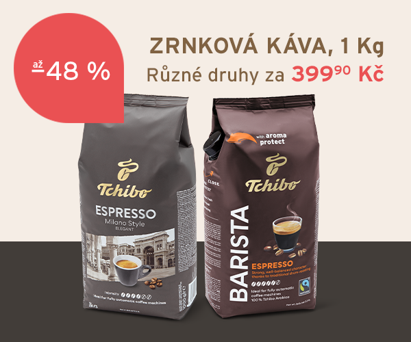 Zrnková káva 1 kg za zvýhodněnou cenu