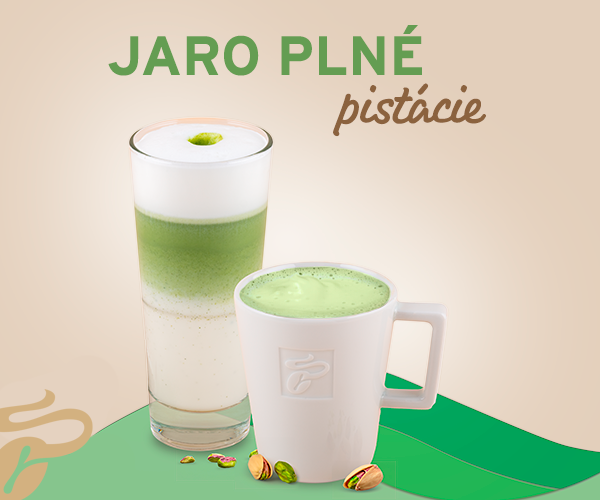 Matcha latte s príchuťou jahôd a bielej čokolády