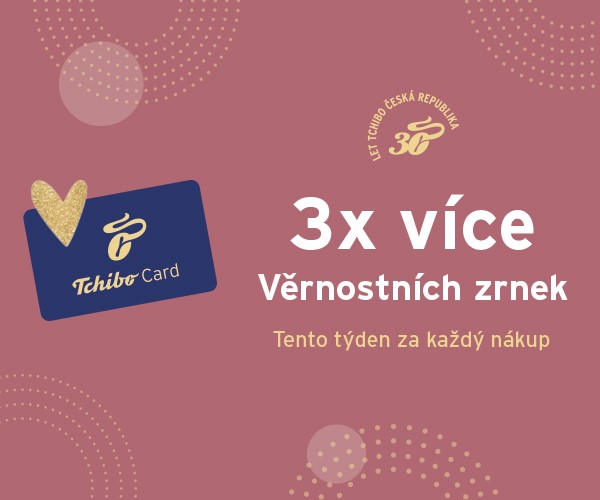 Výhoda pro členy klubu TchiboCard: až do 7. 11. 2021 sbíráte ke každému nákupu 3x více Věrnostních zrnek! Výhoda pro členy klubu TchiboCard: až do 7. 11. 2021 sbíráte ke každému nákupu 3x více Věrnostních zrnek!