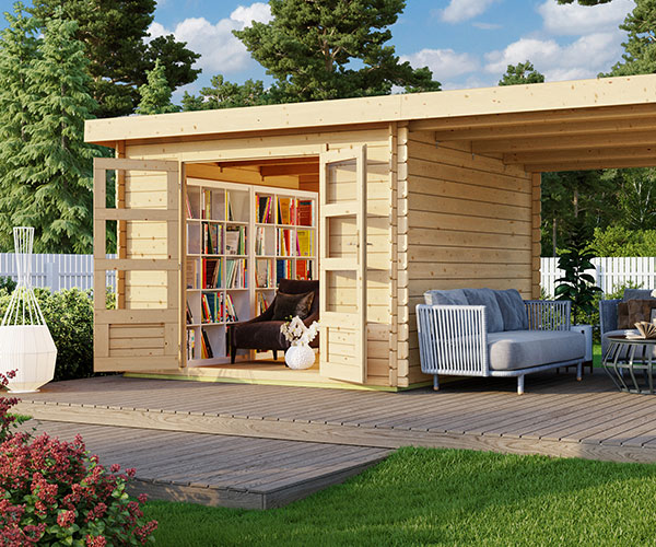 Gartenhäuser, Outdoorleuchten, Spielgeräte, Multiboxen & mehr