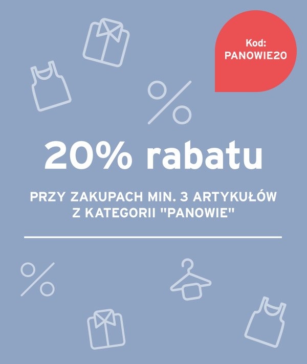 Promocja: 20% rabatu na modę męską